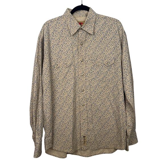 Larry Mahan Cowboy Collection Pearl Snap Shirt XL Western Rodeo Floral - Picture 3 of 8